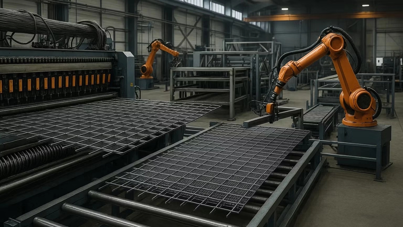 خط تولید مش و پنل دیواری تمام اتومات و نیمه‌ اتومات