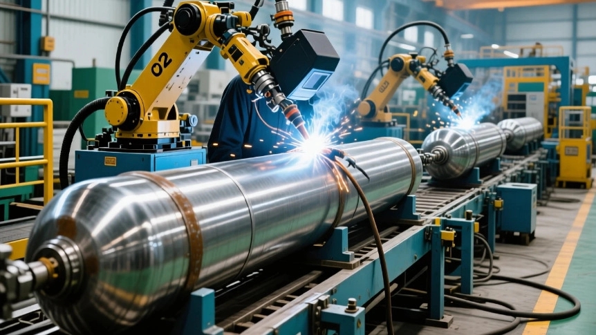 طراحی و ساخت خط تولید سیلندرهای CO₂